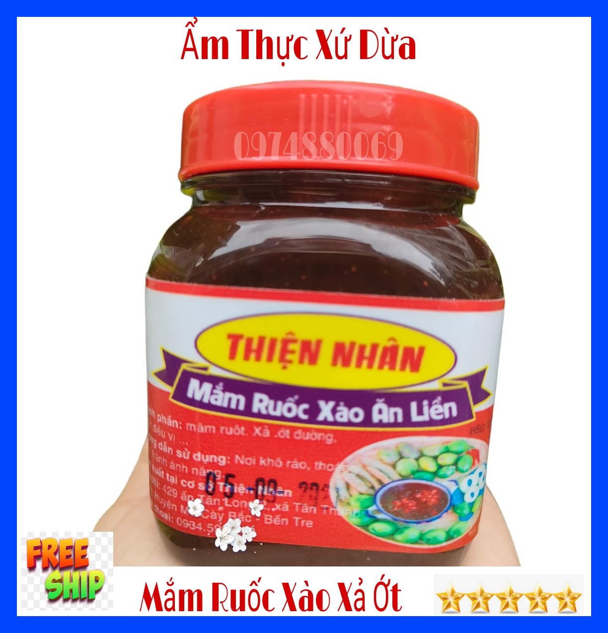 Hủ 200gr Mắm ruốc xào xả ớt Thiện Nhân