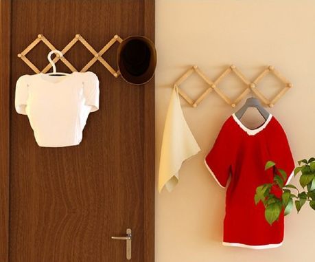 Móc Gỗ Treo Nón Mũ Quần Áo - Giá treo quần áo gắn tường bằng gỗ - Móc treo đồ gỗ GIBA