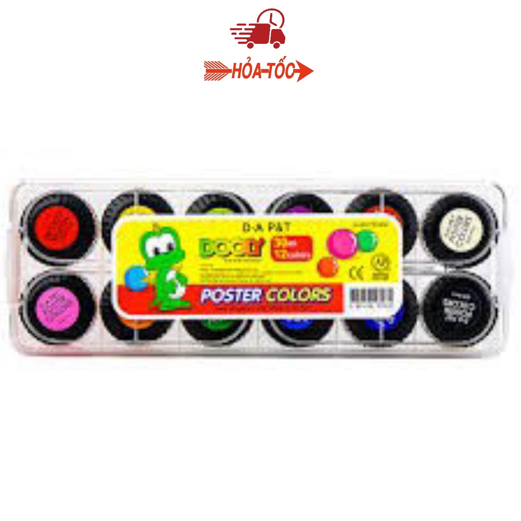 Màu Poster Dooly 12 màu (hủ 30ml), Màu nước Dooly