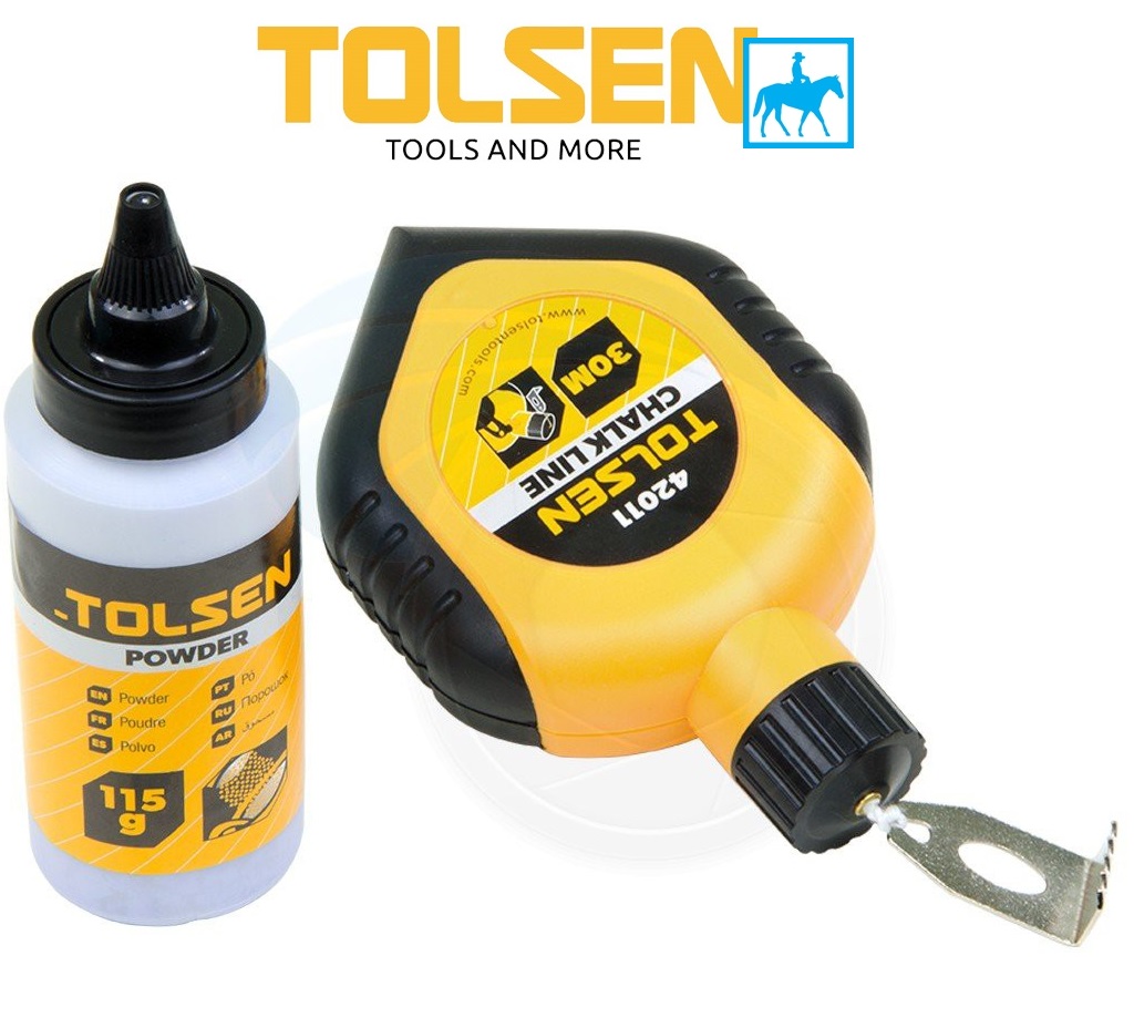 Cuộn dây phấn 115g blue 30m chalk line TOLSEN 42013