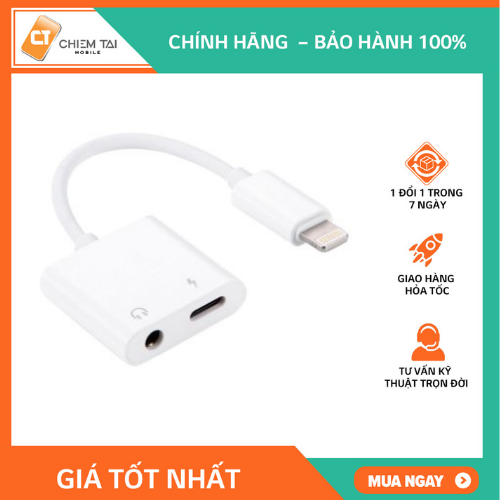 [HCM]Đầu chuyển Adapter lightning qua lightning và jack audio 3.5mm