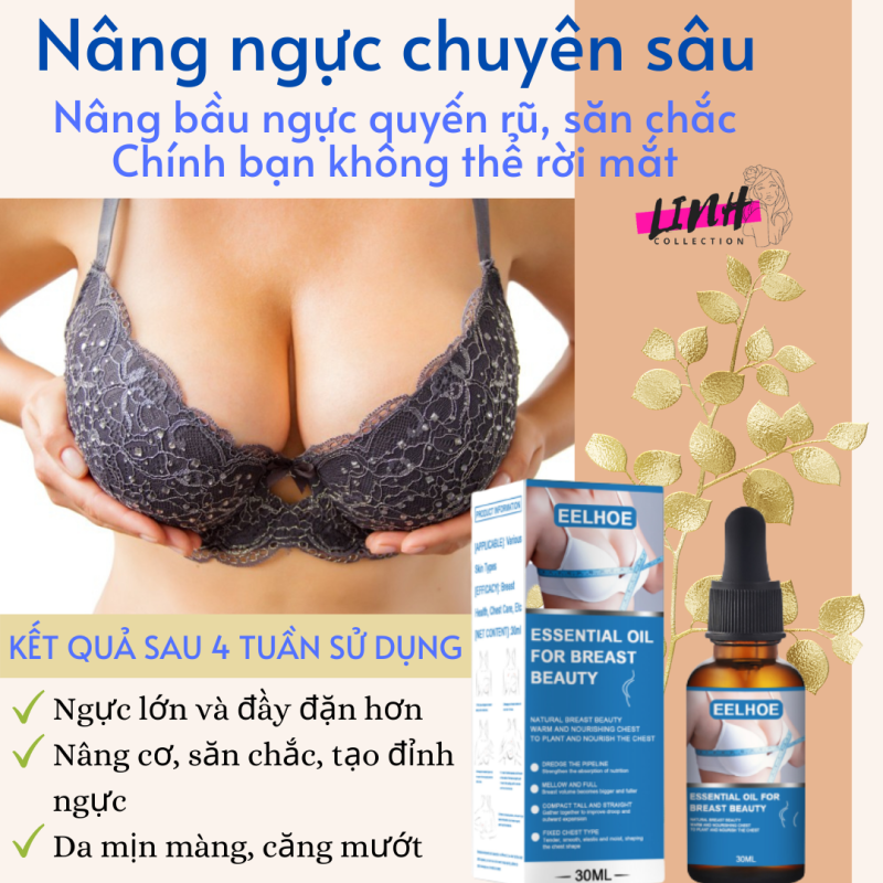Tinh dầu nở ngực Essential Oil For Breast Beauty 30ml EELHOE giúp tăng kích cỡ vòng 1, ngực săn chắc chống chảy xệ cao cấp