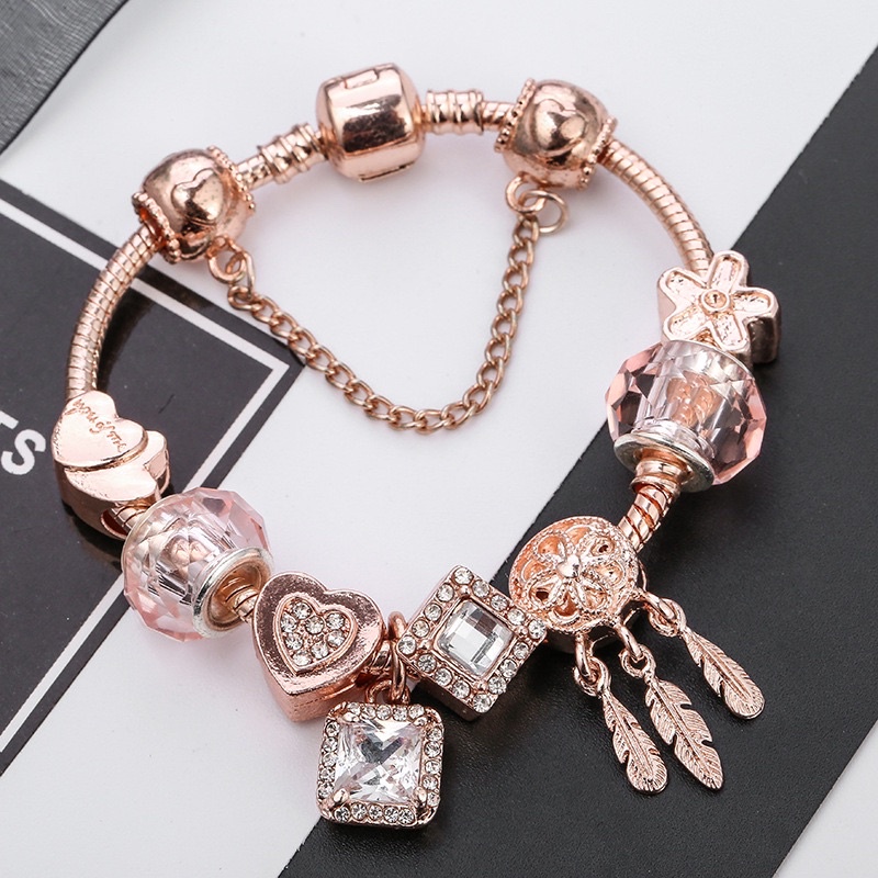 [Vòng Charm bạc] [Vòng tay bạc nữ] Vòng Charm mạ bạc S925 kiểu Pandora cao cấp YA25 [YOUR ACCESSORY VIETNAM]