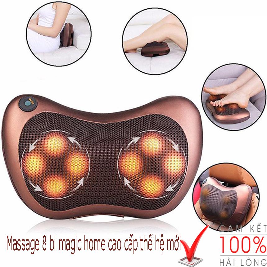 [HCM]Gối massage cổ vai gáy Gối cảm biến HỒNG NGOẠI 8 bi thế hệ mới - giúp bạn có cảm giác thư giãn thoải mái dễ chịu sau những lúc mệt mỏi Bảo hành uy tín