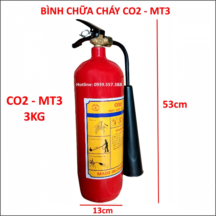 BÌNH CHỮA CHÁY CO2 - MT3 , BÌNH KHÍ CHỮA CHÁY , BÌNH CỨU HỎA