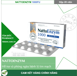 [HCM]NattoEnzym DHG 1000 FU [Hộp 20 viên] - Hỗ trợ làm tan cục máu đông thumbnail