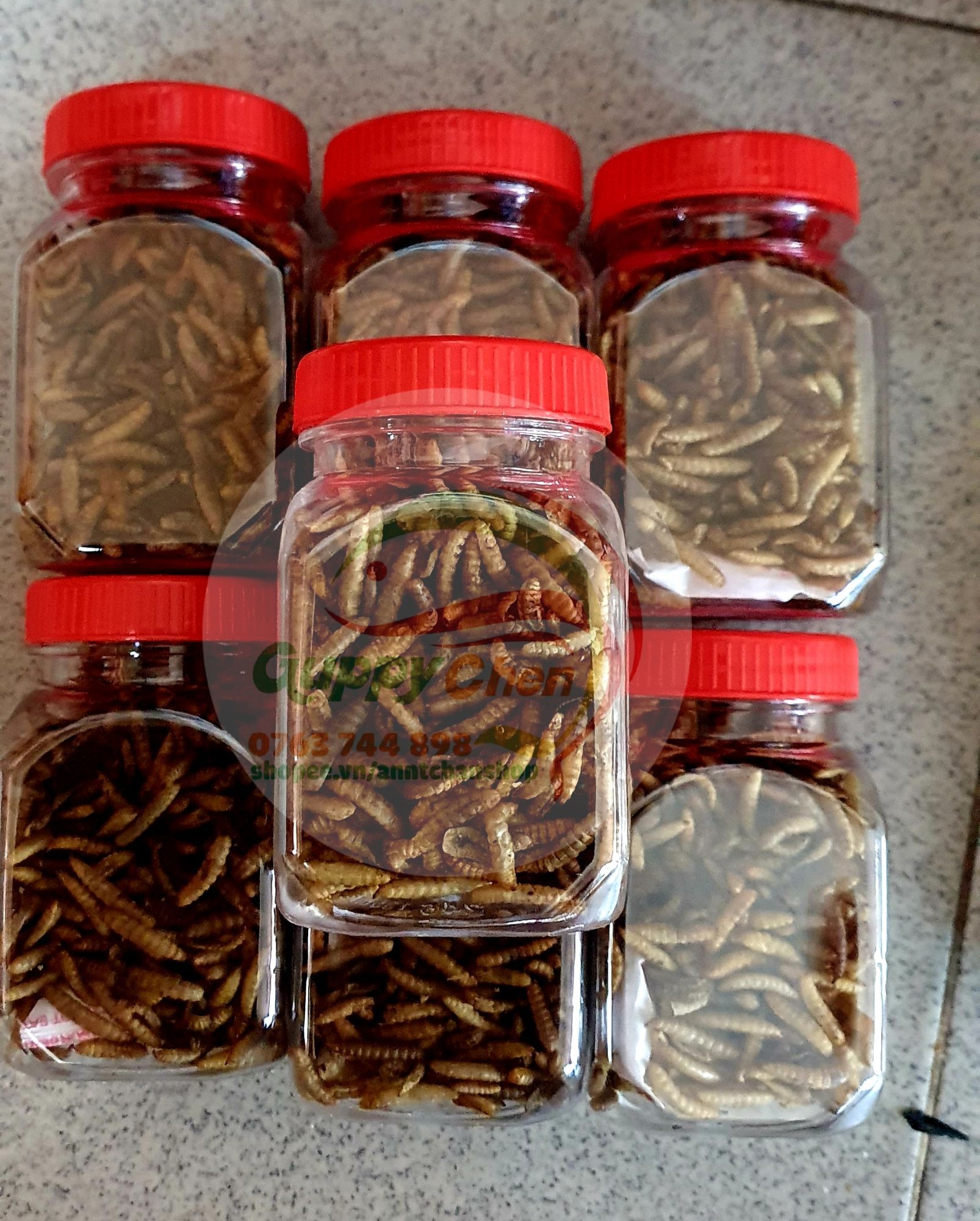 Sâu canxi sấy khô cho cá