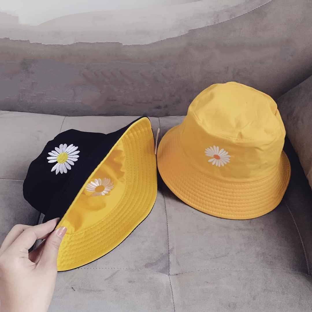 [SIÊU SALE 37K] Nón Hoa Cúc 2 Mặt HOT TREND