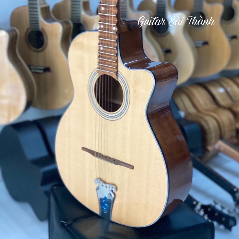 (Miễn Phí Ship) Đàn Ghita Vọng Cổ Phím Lõm Chính Hãng ST.Real Guitar Sài Thành Mã ST-VC02 Gỗ Hồng Đào Nguyên Tấm