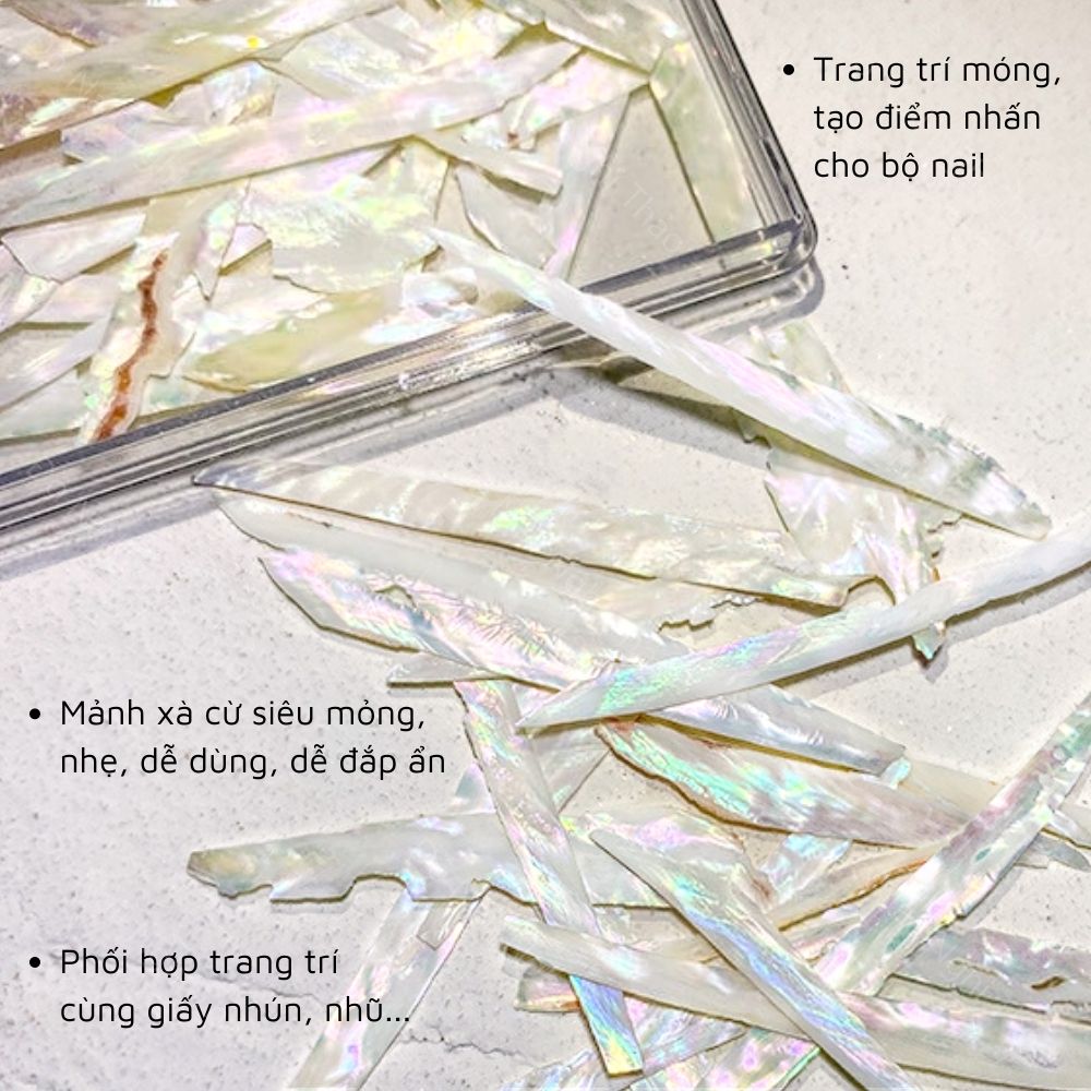Xà cừ nail ngọc trai trang trí móng
