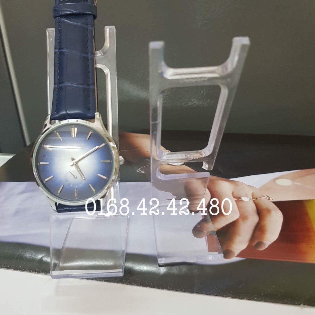 Combo 10 đế mica trưng bày đồng hồ dây da
