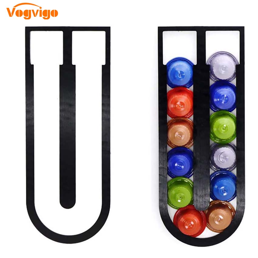 Coffee Capsule Storage Rack, Can Hold 12 Nespresso Coffee Capsules, Wall-Mounted Storage Rack Bracket Display Rack