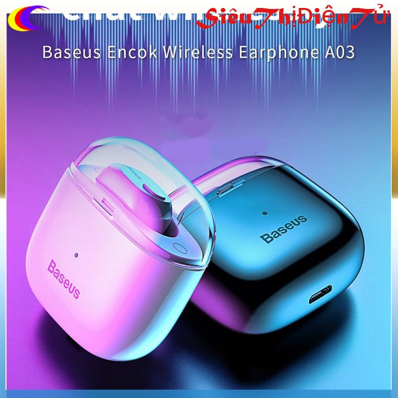 TAI NGHE BASEUS A03 BLUETOOTH 1 BÊN TAI KIÊM ĐỘC SẠC