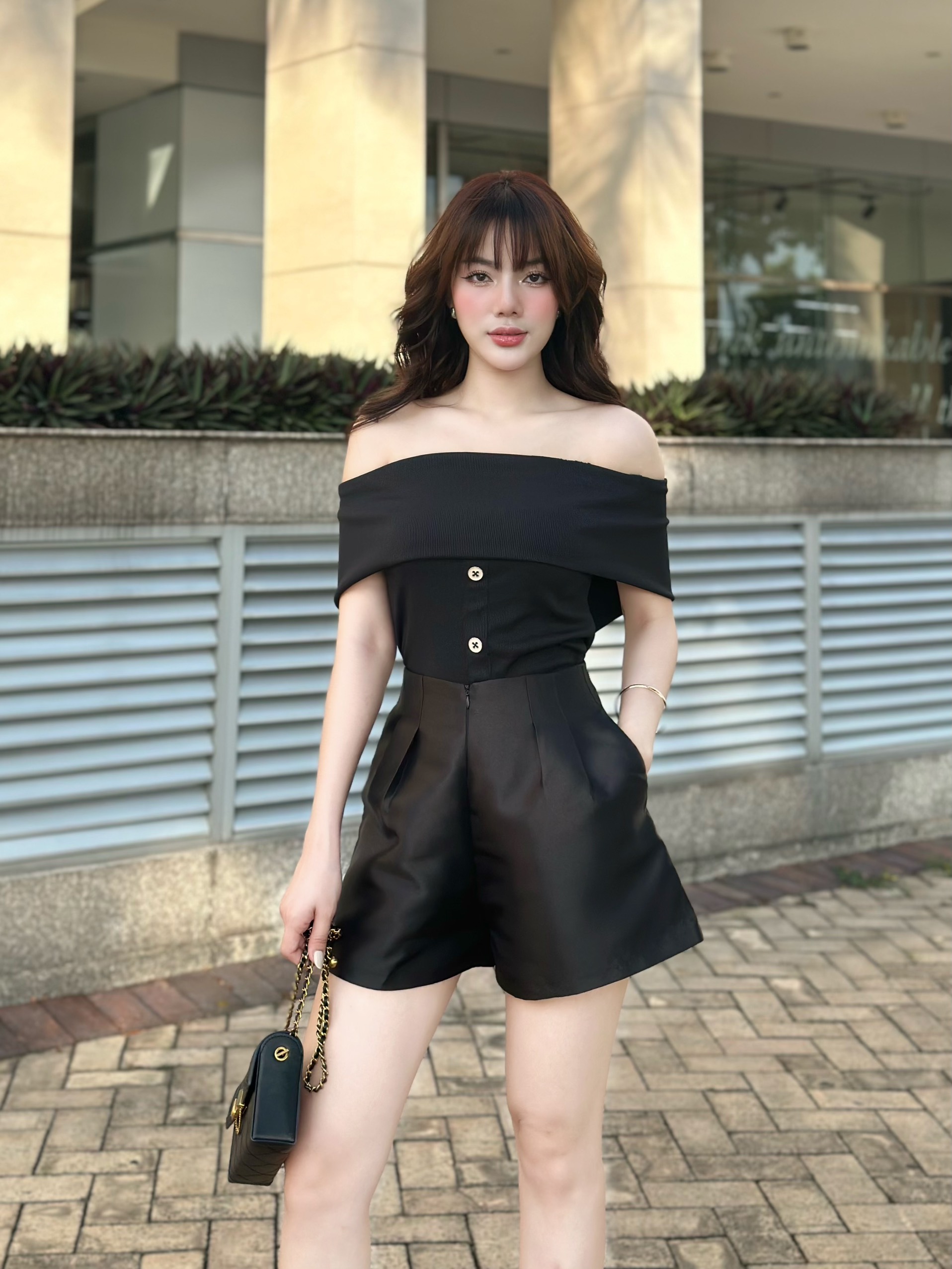 Yu cherry | quần short nữ form chữ a, chất vải đứng form đẹp, có túi yq028