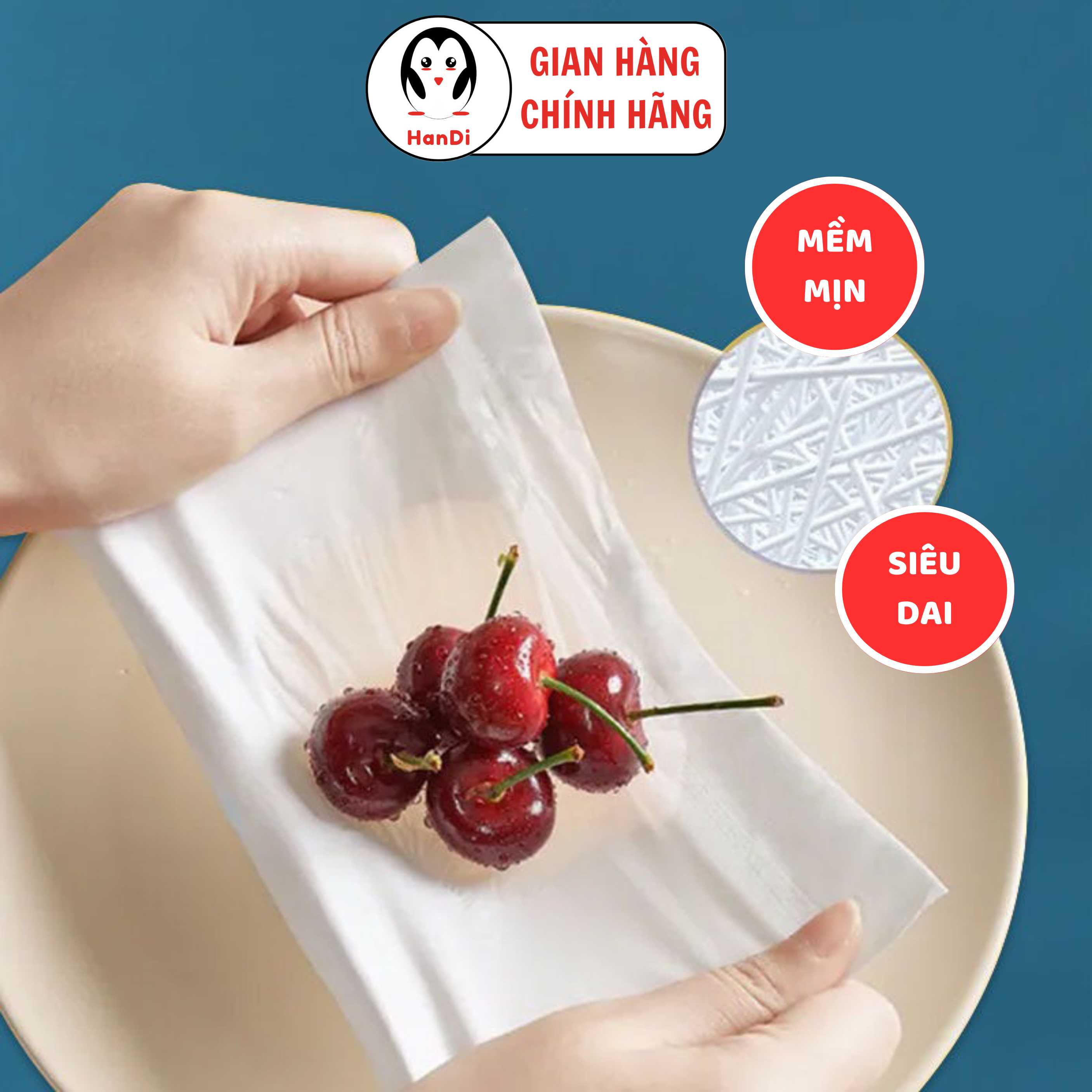 Thùng 42 gói giấy ăn HanDi, khăn giấy rút CAO CẤP, 316 tờ 4 lớp, CÓ QUÀ TẶNG