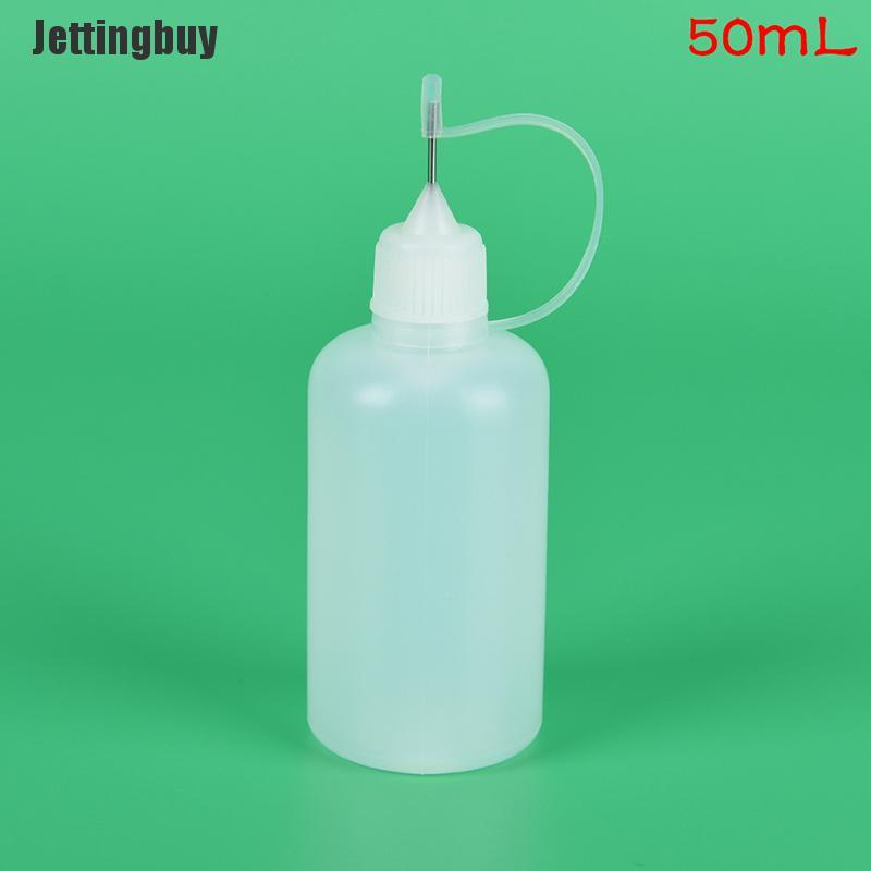 Jettingbuy 1PC 5-100ml Empty Plastic Squeezable Liquid Dropper Bottles Needle Tip