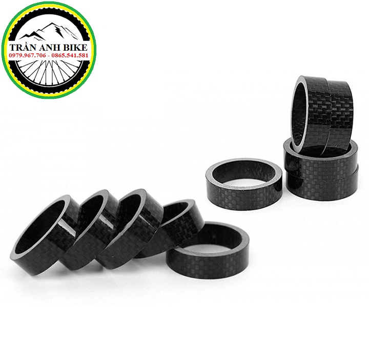 Vòng chêm cổ xe đạp Carbon 3mm 5mm 10mm
