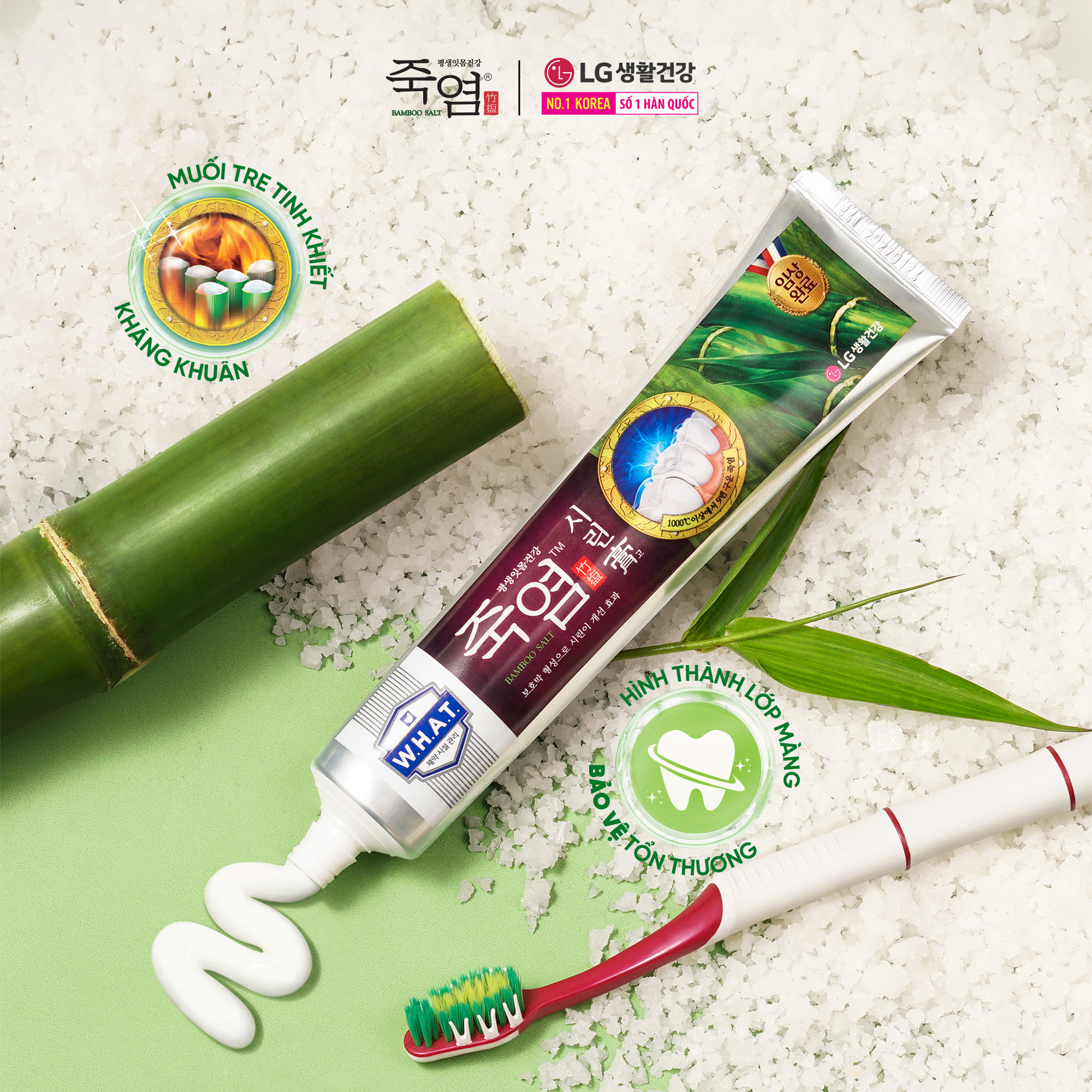 [LG Daily Beauty Official] Kem đánh răng Bamboo Salt Muối Tre Chăm Sóc Nướu 140g