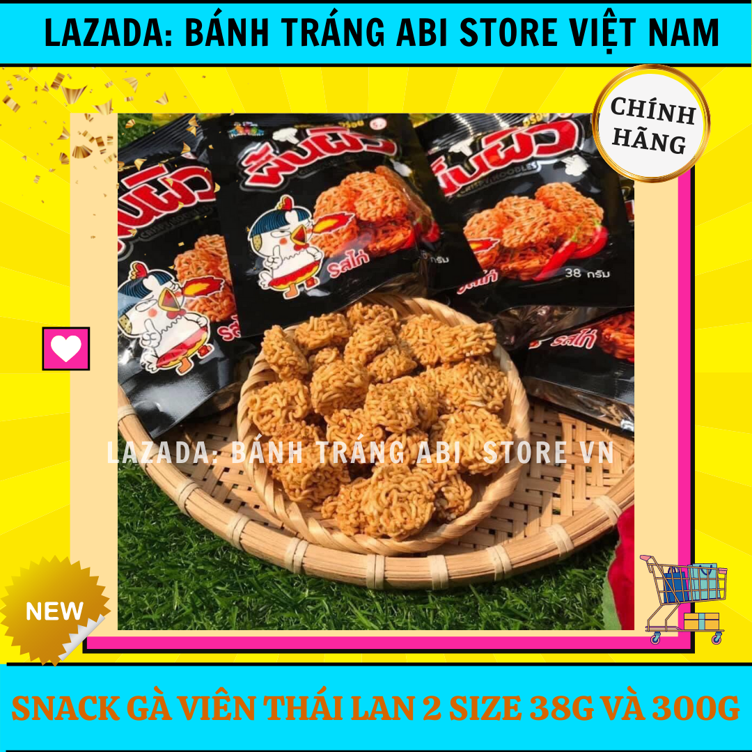 [SNACK MÌ GÀ CAY GÓI MINI] MÌ TÔM ĂN SỐNG DẠNG VIÊN THÁI LAN 38G
