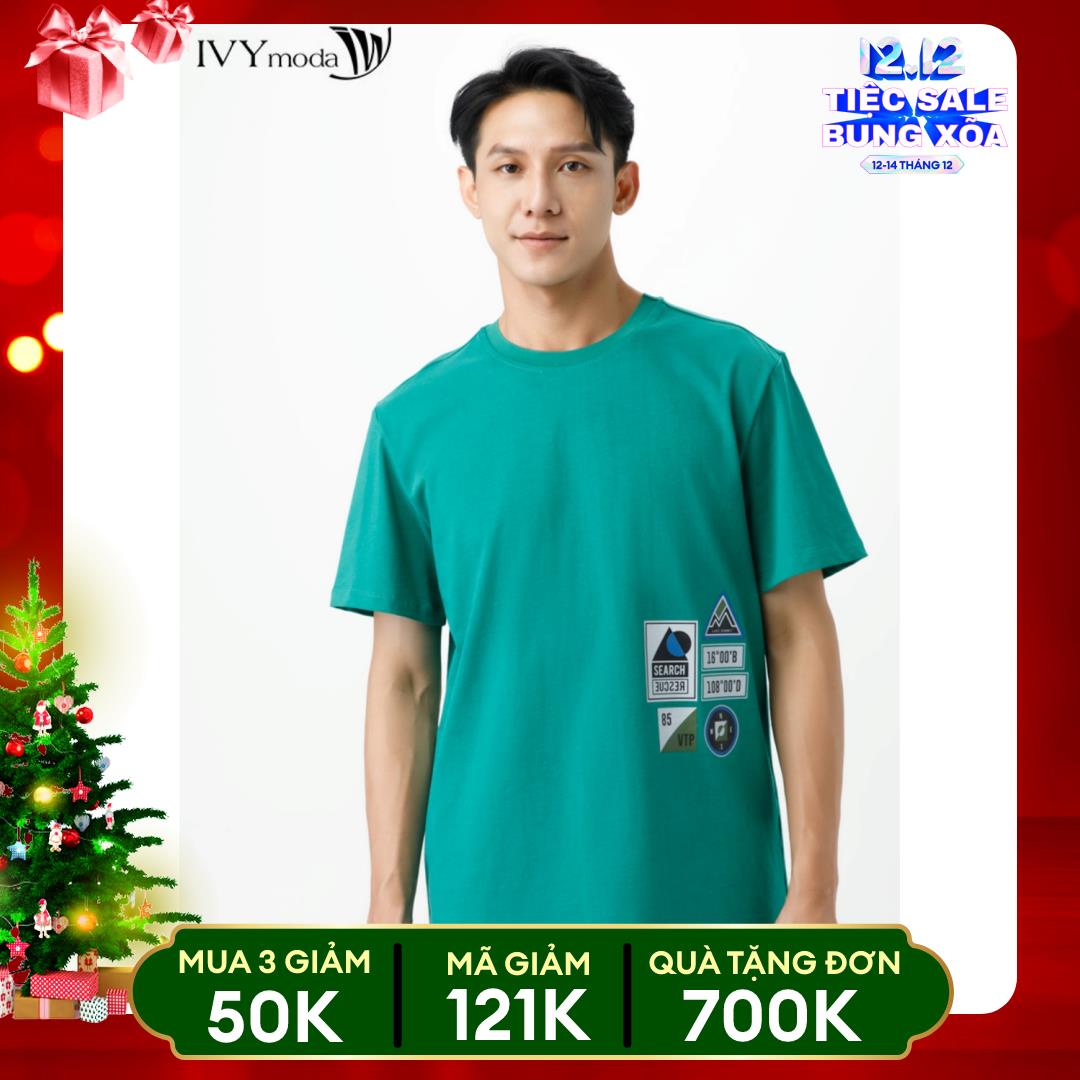 Áo thun nam in hình IVY moda MS 57E3373