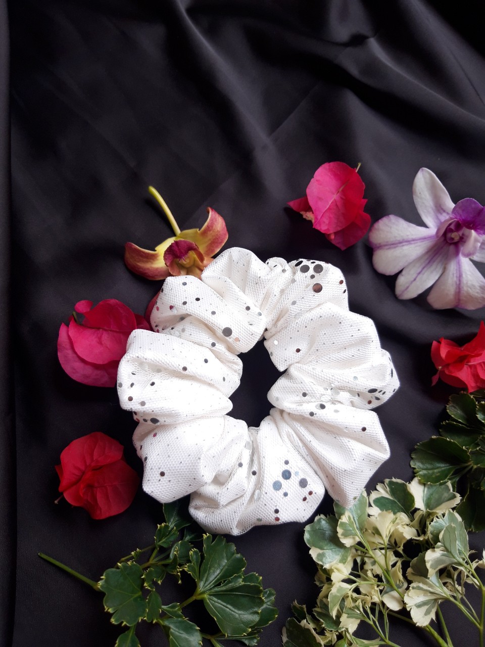 Cột tóc Scrunchies Hai Lớp von cao cấp.( Hàng xưởng mai, hình thật)