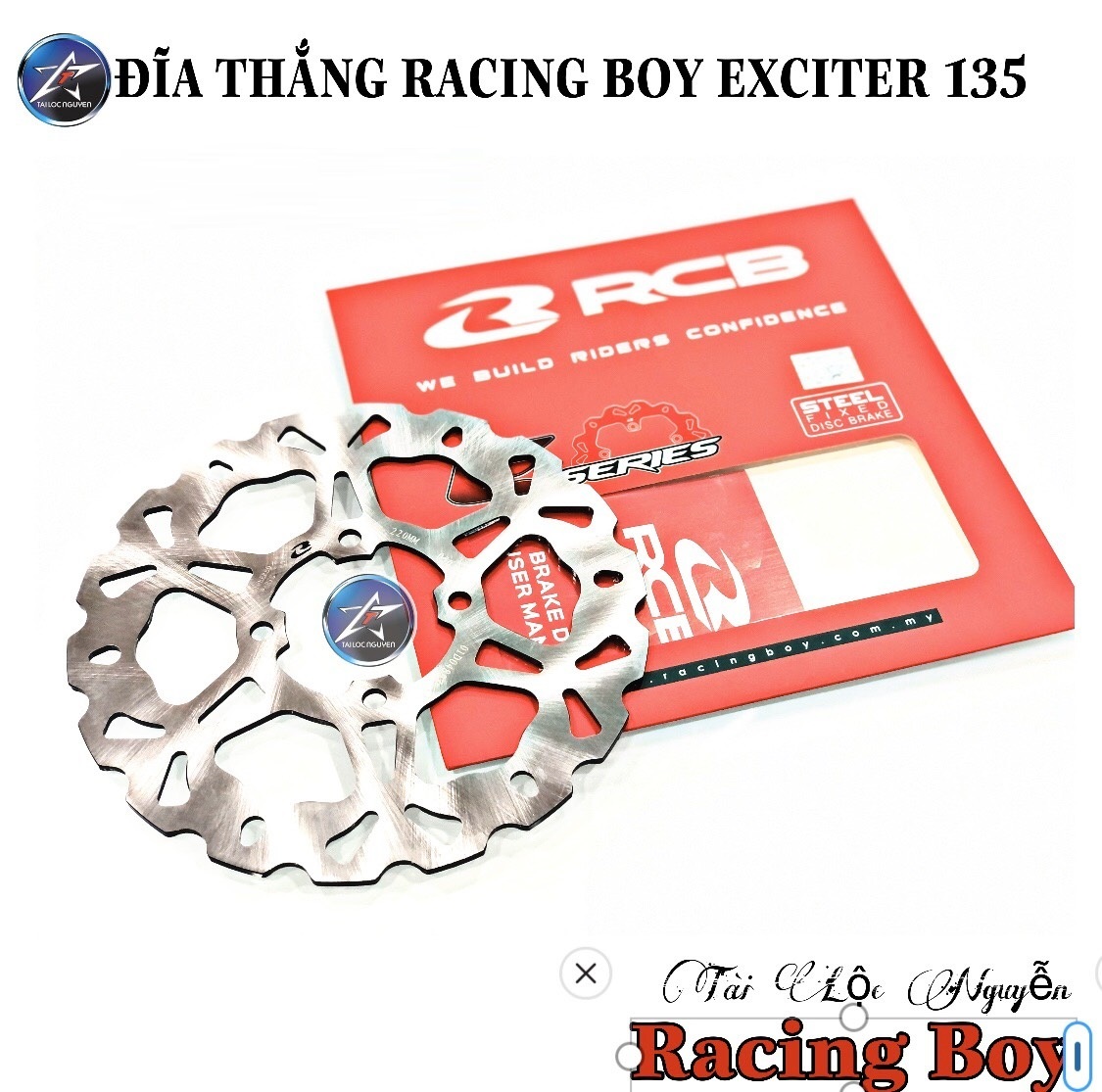 Đĩa thắng trước racing boy exciter 135 c.hãng