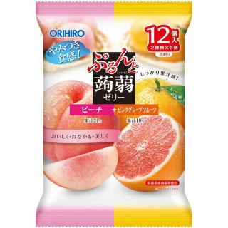Thạch Hoa Quả Orihiro Nhật Bản Gói To 240g (12 20g) Mix Vị Đào - Bưởi hồng, Thạch Trái Cây, Thạch Trái Cây Nhật Bản thumbnail
