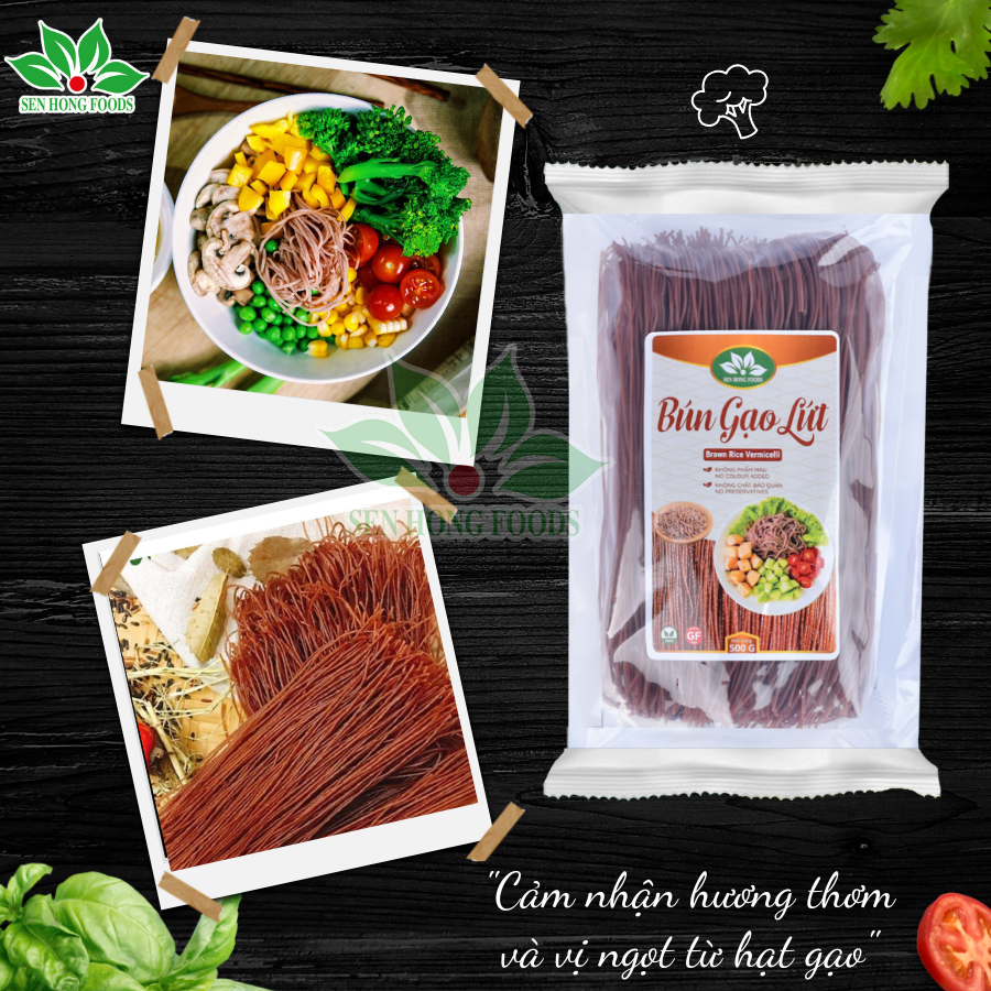 Bún Gạo Lứt Sen Hồng 300g