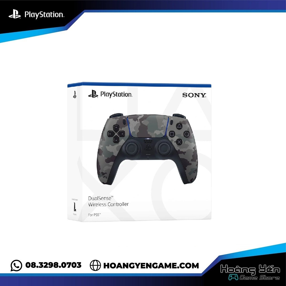 Tay Ps5 Dualsense Gray Camouflage Sony Playstation Chính Hãng