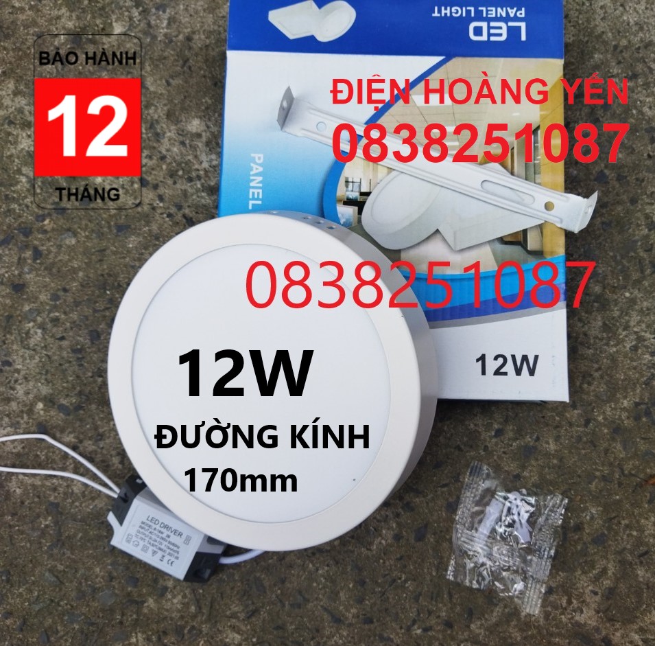Đèn LED ốp trần nổi tròn 12W