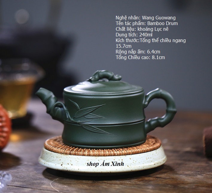 Ấm Trà Tử Sa Nghi Hưng Trúc Đoạn Lục Sa
