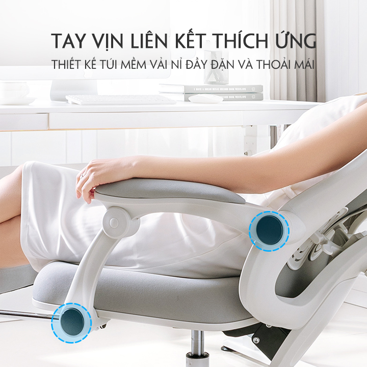 Ghế xoay văn phòng cao cấp, ghế xoay công thái học đệm cao su , lưng lưới, tựa đầu có gác chân và không có gác chân, ghế làm việc, ghế giám đốc