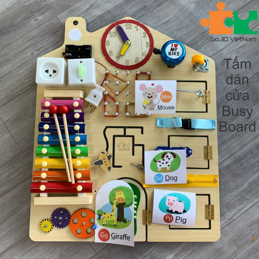 Tấm dán cửa bảng bận rộn, busy board