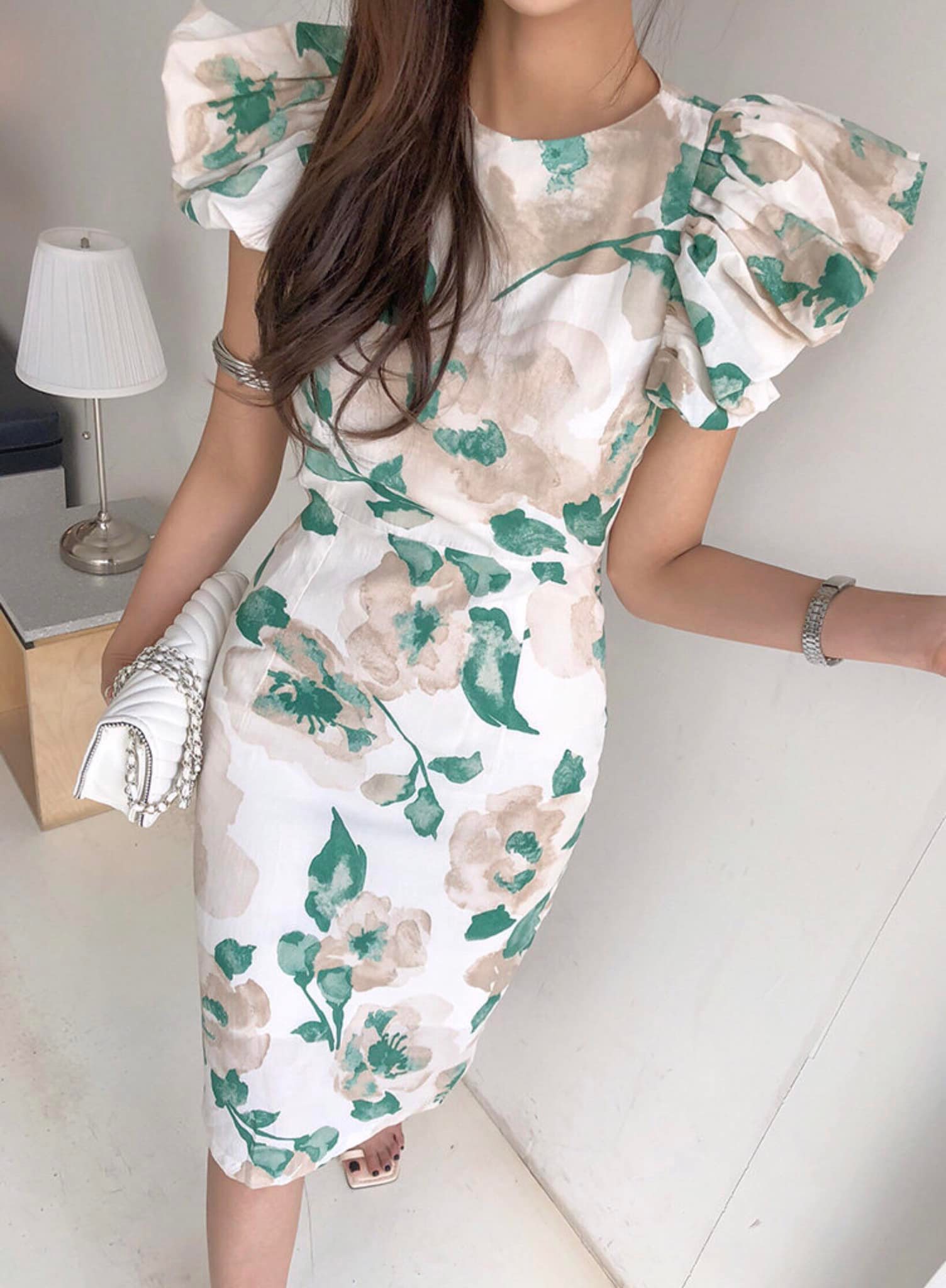 [DADS27] Đầm Body Hoa Văn