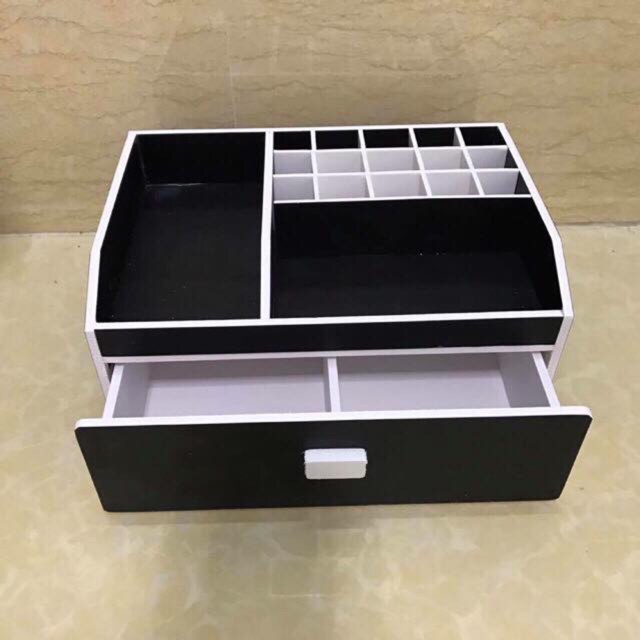 Kệ Mỹ Phẩm 1 ngăn đen  size đại  khay son