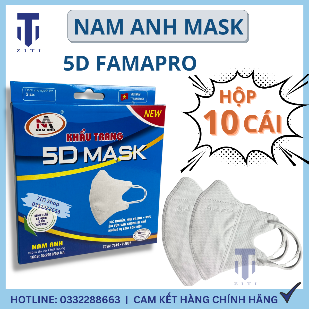 Set 100 Chiếc Khẩu Trang 5D Mask THÁI LAN CAREION (An Phong) 3 Lớp Lọc Bụi Mịn Nhiều Màu Lạ Siêu Đẹp