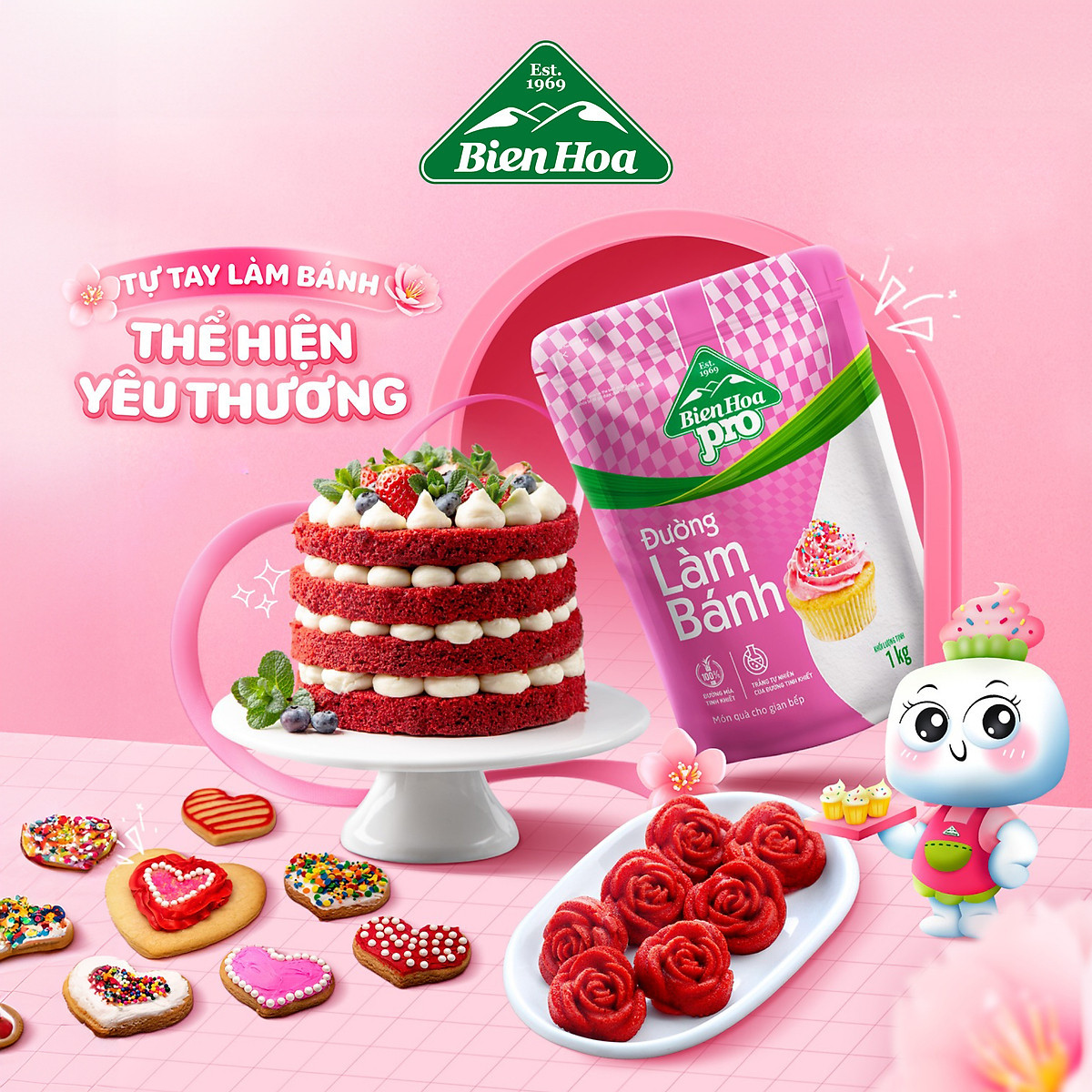 Đường Bột làm bánh Pro Baking Biên Hòa 1kg