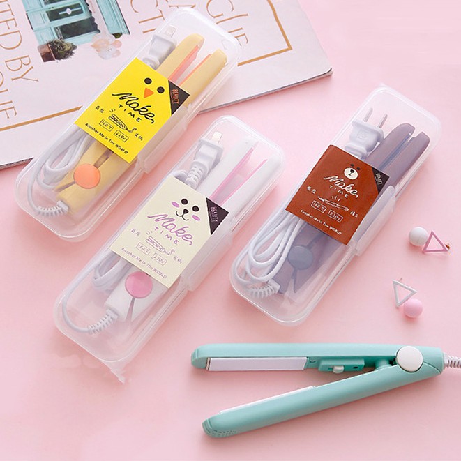 Máy duỗi tóc mini make hình thú cute - nhỏ gọn tiện lợi