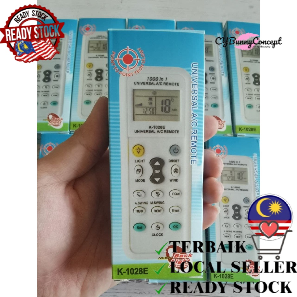 CYC Universal Aircond Remote Control Aircon Remote AC Remote Control Air Condition K1028E LCD Backlight