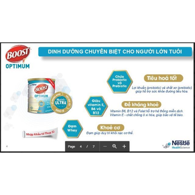 Sữa bột Boost Optimum 800g
