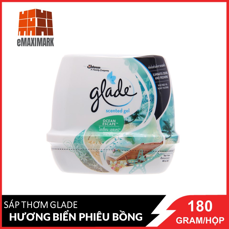 Sáp thơm glade hương biển hộp 180g