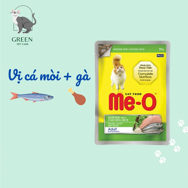 Pate Me-o cho mèo đủ vị - Gói 80gr