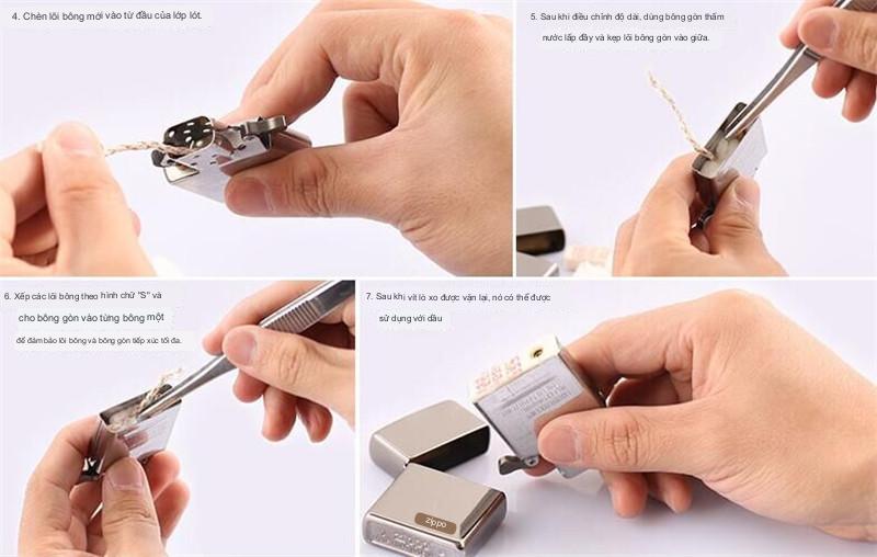 50 sợi tim bấc dài 12cm dùng cho bật lửa đá xăng