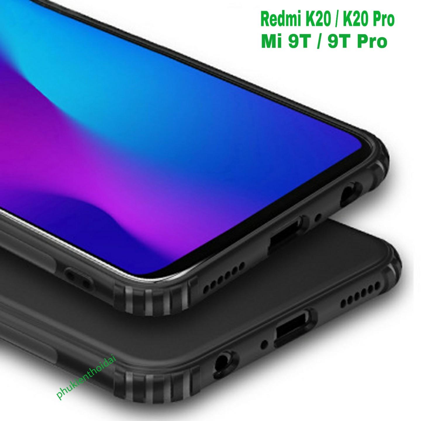 Ốp lưng Xiaomi Redmi K20 / K20 Pro / Mi 9T dẻo màu chống sốc thế hệ mới bảo vệ 4 góc ( Đen )