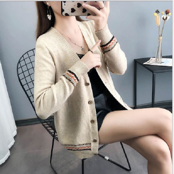 [HCM]Áo khoác len nữ áo khoác len 5 nút nữ A474