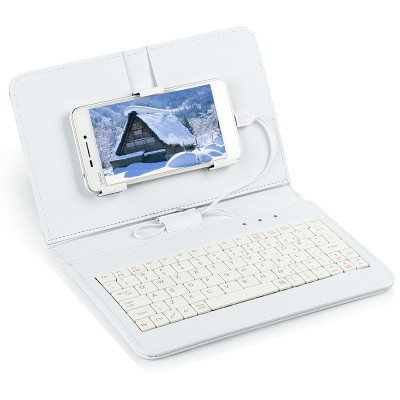 (HCM) Bao da tích hợp bàn phím cho điện thoại - máy tính bảng 4.5 - 7 inch cho hệ điều hành android (Đen)