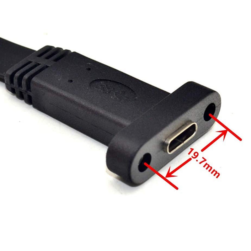 USB 3.1 Type C Front Panel Header Extension Cable,Type E to USB 3.1 Type C Cable,Internal Adapter Cable,with Panel(50cm)