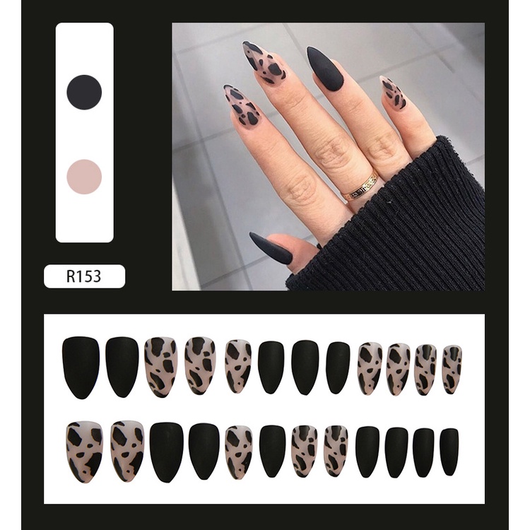 40 mẫu móng giả | set 24 móng tay giả kèm dũa keo dán móng | r121-r160