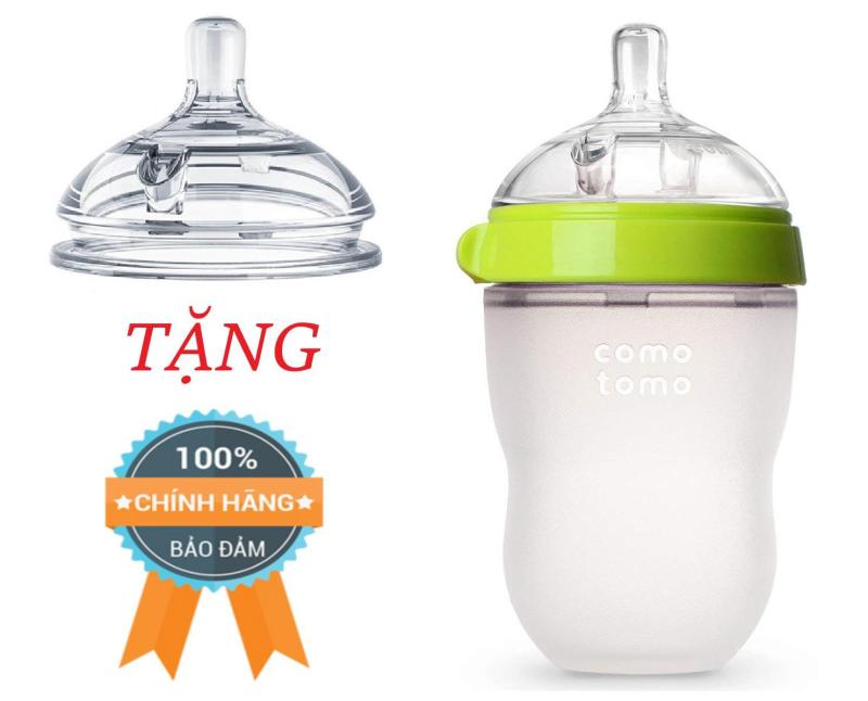 Bình Sữa Comotomo Loại 250ml Tặng Núm Ty Phù Hợp Với Bé