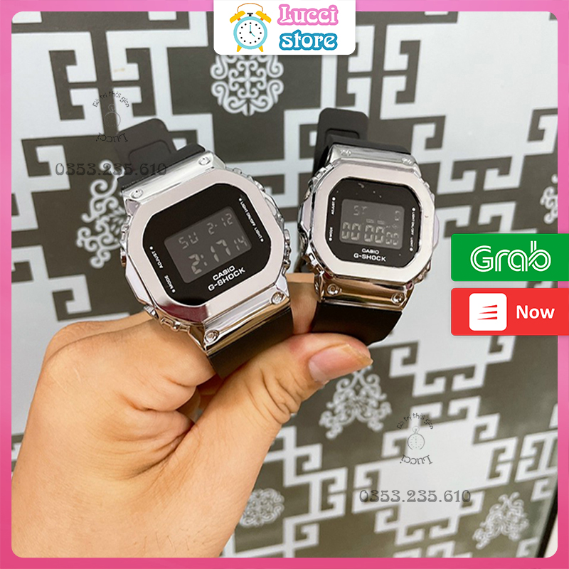 Đồng hồ casio Gshock điện tử GM-S5600, đồng hồ nam nữ thời trang viền thép không gỉ cao cấp